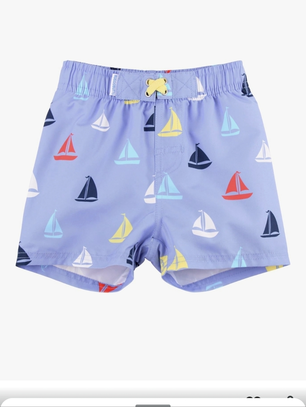 Boys' Light Blue Sailboat Swim Trunks